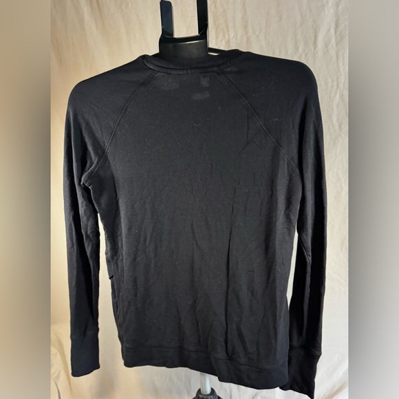 Athleta Black Asymmetrical Sweatshirt XS Crewneck Pullover Cozy Athleisure - Picture 2 of 4
